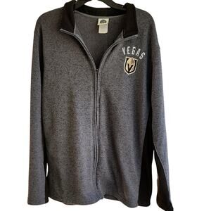 NHL Mens XL Gray Fleece Jacket with VGK embroidered Crest